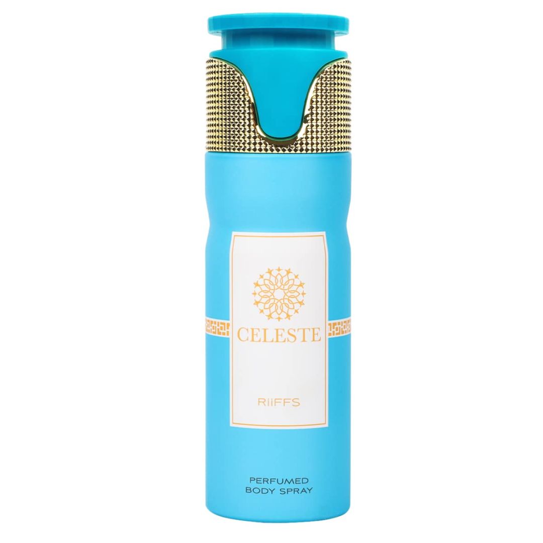 RiiFFS Celeste Premium Deodorant, Fresh & Soothing Fragrance, Long Lasting Body Spray For Men & Women, 200ml