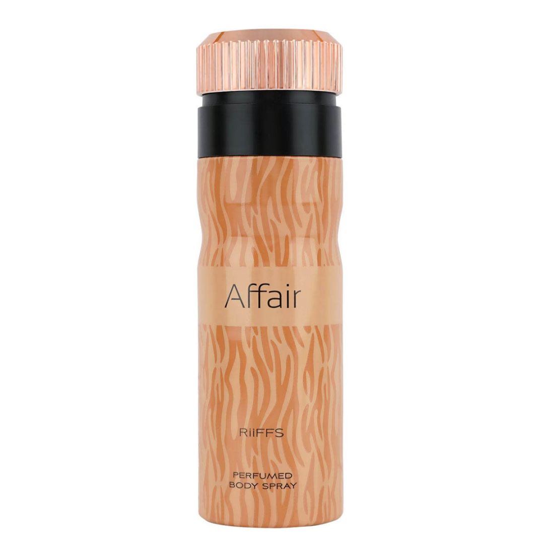 RiiFFS Affair Premium Imported Deodorant, Fresh & Soothing Fragrance, Long Lasting Body Spray For Women, Made in UAE, 200ml