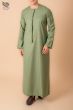 Elegant Sage Green Emirati Kandura with Handcrafted Tassel