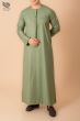 Elegant Sage Green Emirati Kandura with Handcrafted Tassel