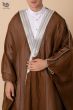 Luxury Brown Bisht with Silver Embellishments