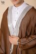 Luxury Brown Bisht with Silver Embellishments