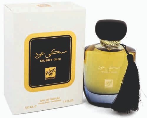 RIHANAH MUSKY OUD, 100 ml unisex EDP perfume for men and women, Arabic Dubai Fragrance