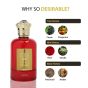 RiiFFS Imperial Rouge Imported Long Lasting 100ml Women Perfume, Citrusy, Sweet & Balsamic, Soothing Fragrance
