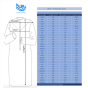 Steel Blue Thobe with T-Shirt Fabric Design