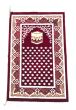 Luxury Velvet Islamic Prayer Rug / Janamaz / Musallah Maroon 