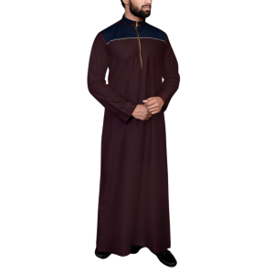 MAROON THOBE WITH GOLDEN ZIPPER