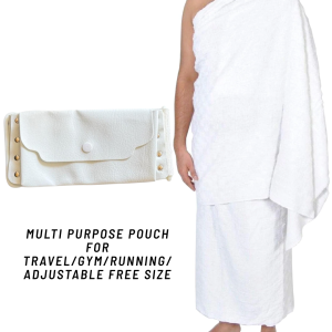 Ruby Ahram/Ihram Belt Washable/Multi Purpose Pouch for Travel/Gym/Running/Adjustable Free Size