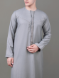 Steel Grey Emirati Embroidery Thobe