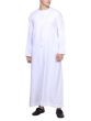 White Emirati Thobe for Men - Traditional Islamic Dress