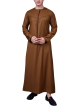 Mocha Emirati Embroidery Thobe