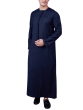 Navy Blue Emirati Embroidery Thobe