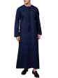 Navy Blue Emirati Embroidery Thobe