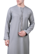 Steel Grey Emirati Embroidery Thobe