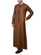 Mocha Emirati Embroidery Thobe