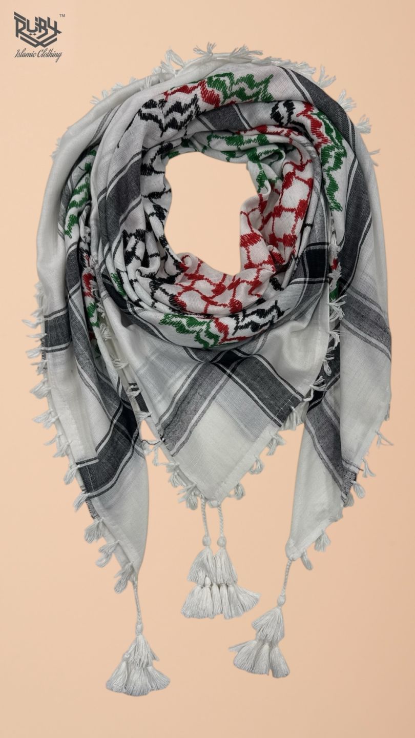 Palestinian Tri-Colour Shemagh for Men