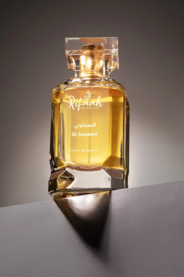 Rifaah Al-Samaawi Extrait de Parfum 100ml – Premium Amber Luxury Perfume in Crystal Glass Bottle - Image 2 - Ruby Online