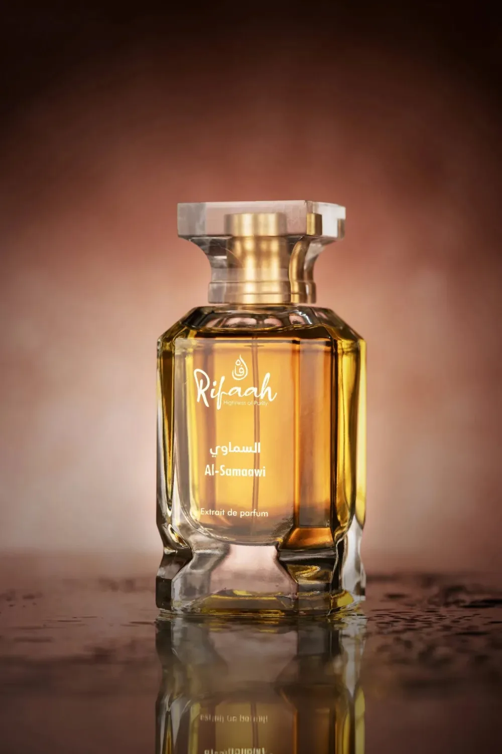 Rifaah Al-Samaawi Extrait de Parfum 100ml – Premium Amber Luxury Perfume in Crystal Glass Bottle