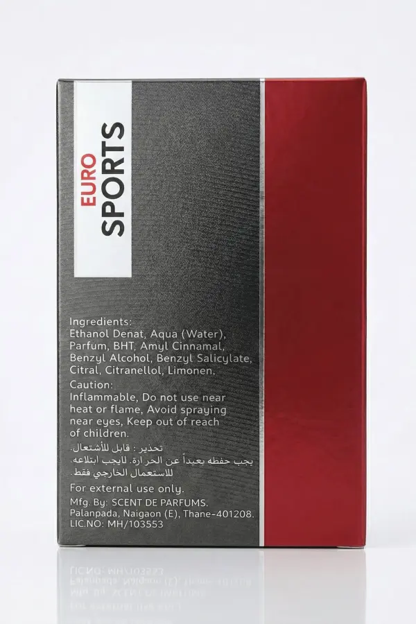 Euro Valley Euro Sports Eau de Parfum 100ml – Premium Matte Black Luxury Fragrance for Men - Image 3 - Ruby Online