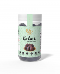 Kalmi dates from Saudi Arabia in mint green jar packaging with nutrition label
