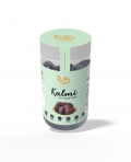 Kalmi dates from Saudi Arabia in mint green jar packaging with nutrition label