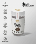 Ajwa Al Madinah premium dates in white jar packaging with nutrition label