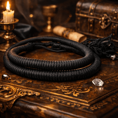 black arabian iqal double cord traditional arabic headband with tassel finish