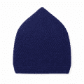 navy blue knitted islamic kufi prayer cap for men with diamond openwork breathable skull cap