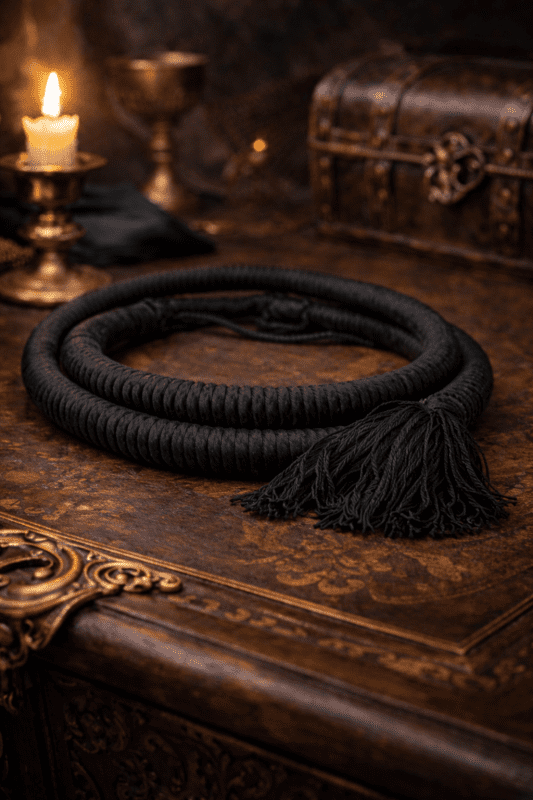 black arabian iqal double cord traditional arabic headband with tassel finish