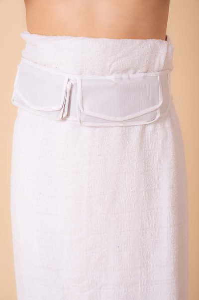 ruby white ihram belt with dual pouches adjustable washable hajj umrah utility waist belt