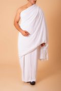 Premium cotton white Ihram towels for men 2 piece set with plain woven texture for Hajj and Umrah
