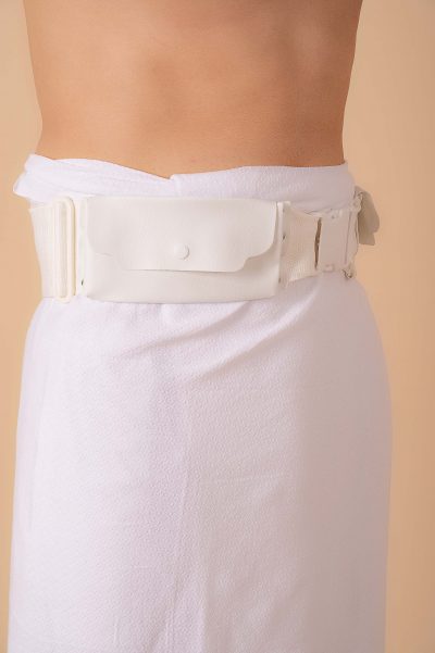 ruby white ihram belt with snap flap pouch adjustable washable ahram belt for hajj and umrah