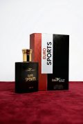 Euro Valley Euro Sports 100ml matte black men’s perfume with gold cap and luxury box