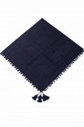 deep black shemagh scarf plain textured keffiyeh tassel arab headscarf premium minimalist black