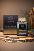 Majestic Ameer Al Oud luxury oud perfume 100ml with gold cap and premium packaging