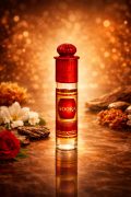 Almas Noora attar roll on perfume oil red bottle alcohol free long lasting Arabic fragrance