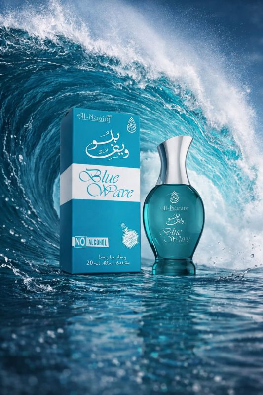Al Nuaim Blue Wave attar roll-on alcohol free long lasting aqua fragrance perfume oil